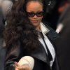 Rihanna Paris Fashion Week 2026 Black Leather Biker Jacket