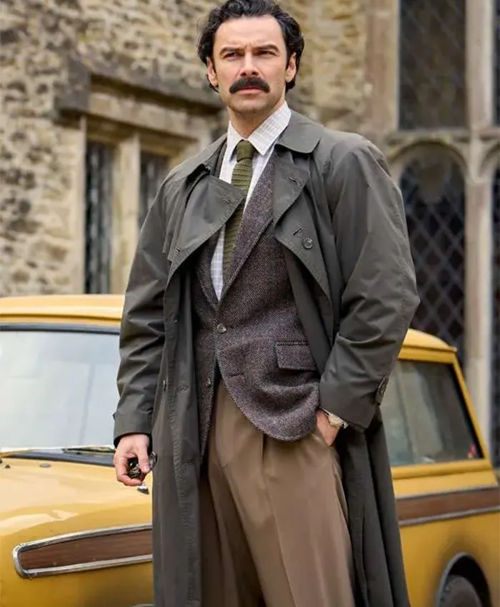 Rivals Declan O Hara Grey Trench Coat