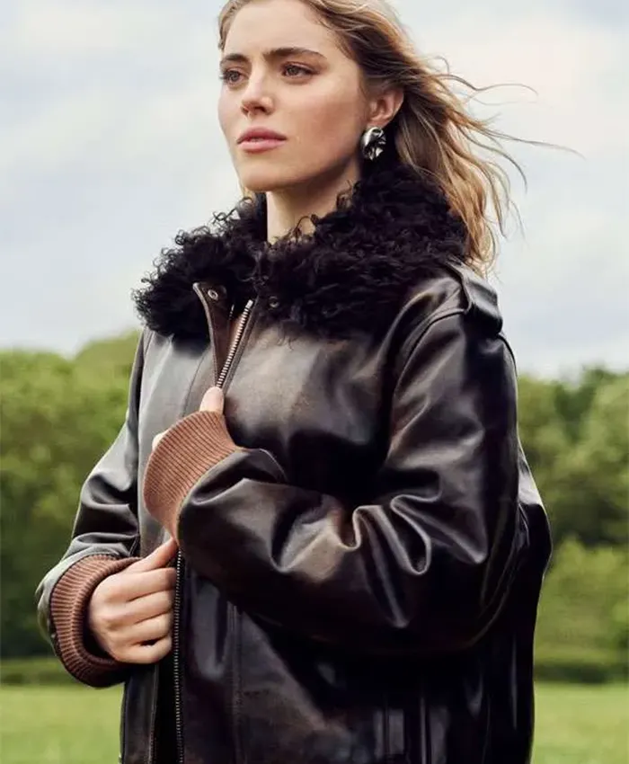 Rivals S02 Taggie O Hara Fur Leather Jacket