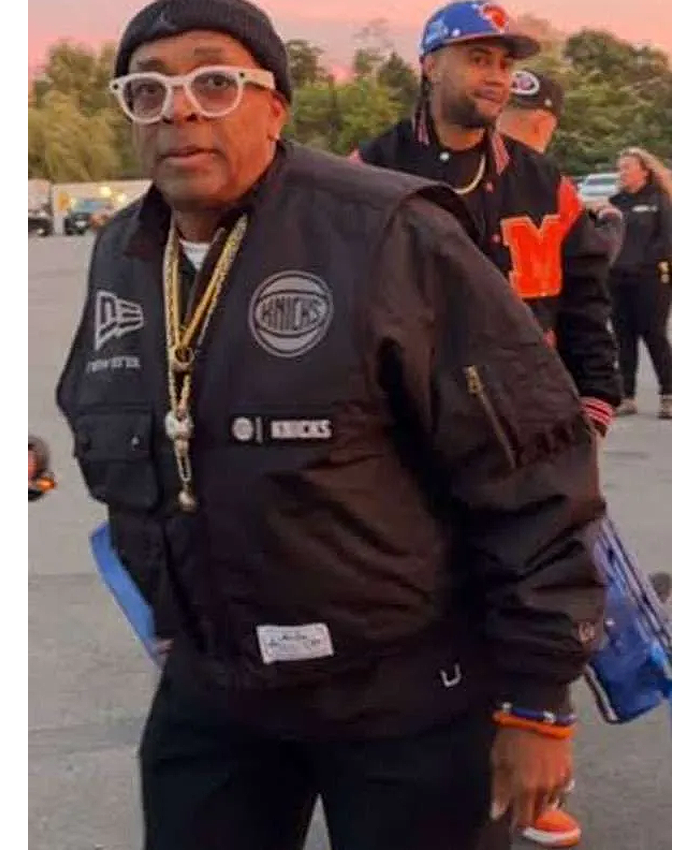 Roommates Show Block Party Championship 2026 Spike Lee Knicks Black Bomber Jacket