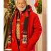 Santa Movie The Man with the Bag 2026 Arnold Schwarzenegger Red Hooded Wool Coat