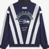 Seattle Seahawks Off Season X NFL College Navy & White Full-Zip Windbreaker Jacket Back