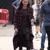 Selena Gomez TV Series Only Murders In The Building 2026 Plaid Wool Coat