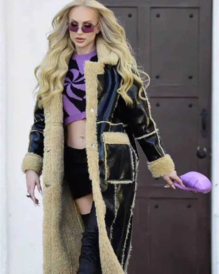 Selling Sunset Christine Quinn Shearling Coat