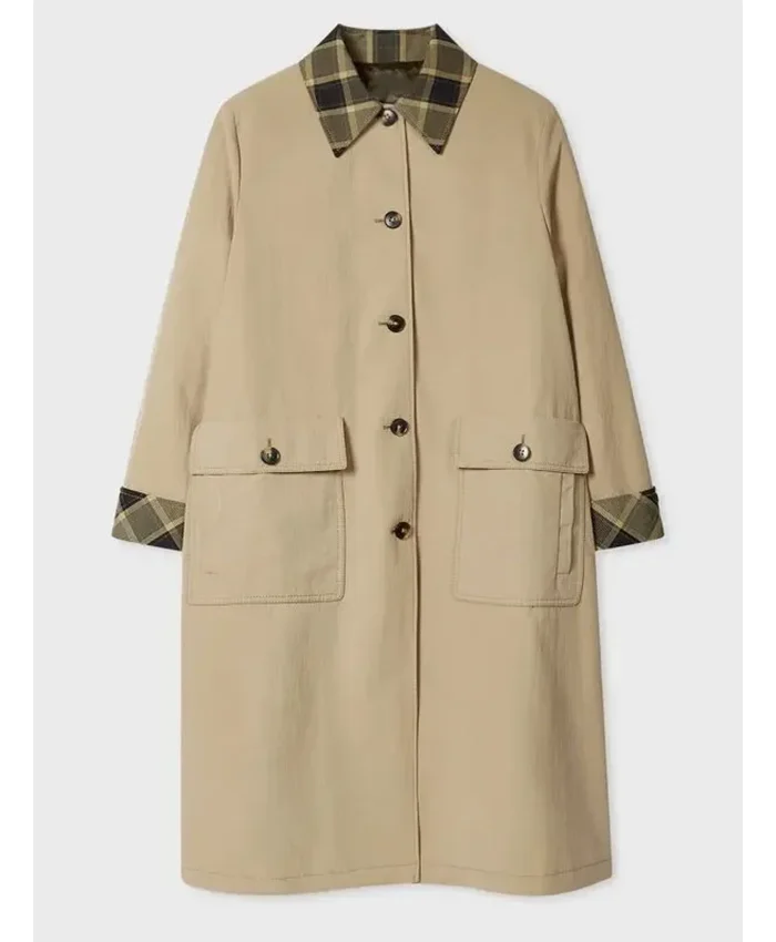 Serena Byrne TV Series War 2026 Phoebe Fox Beige Cotton Coat