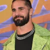 Seth Rollins Movie Street Fighter Premiere 2026 Green Leather Jacket