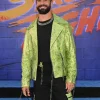 Seth Rollins Movie Street Fighter Premiere 2026 Green Leather Jacket Front