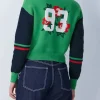 Sharon Rooney TV Series The Celebrity Traitors S02 Green Football Print Cardigan
