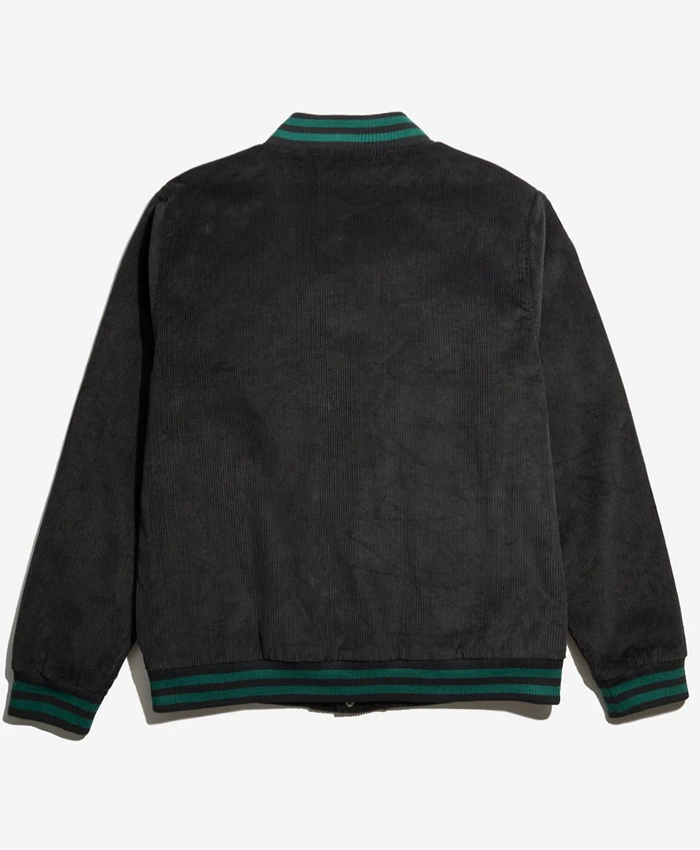 Shop Doctor Doom Black Corduroy Varsity Jacket for Men and Women