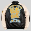 Shop Now Patta x Carhartt WIP OG Active Wool & Leather Varsity Jacket Beige Back