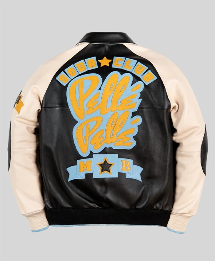 Shop Now Patta x Carhartt WIP OG Active Wool & Leather Varsity Jacket Beige Back