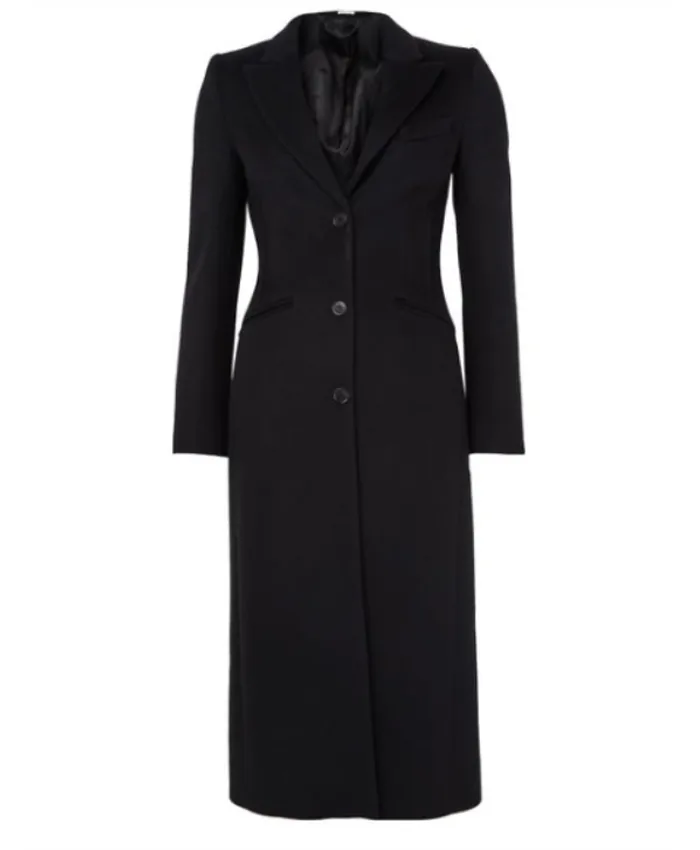 Sienna Miller TV Series Carla Duval War 2026 Black Wool Coat