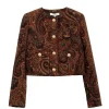 Sienna Miller TV Series War 2026 Carla Duval Gold Button Jacquard Jacket