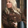 Sienna Miller TV Series War 2026 Carla Duval Gold Button Jacquard Jacket Front