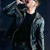 Singer Bono Vox U2 Innocence Experience Black Leather Jacket On Sale
