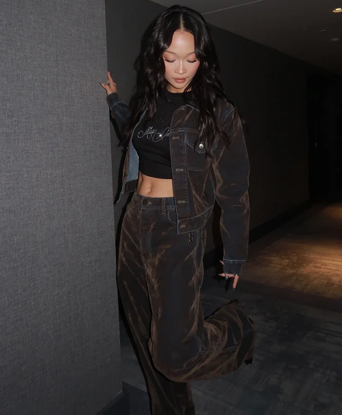 Street Fighter Premiere Callina Liang Cropped Denim Jacket