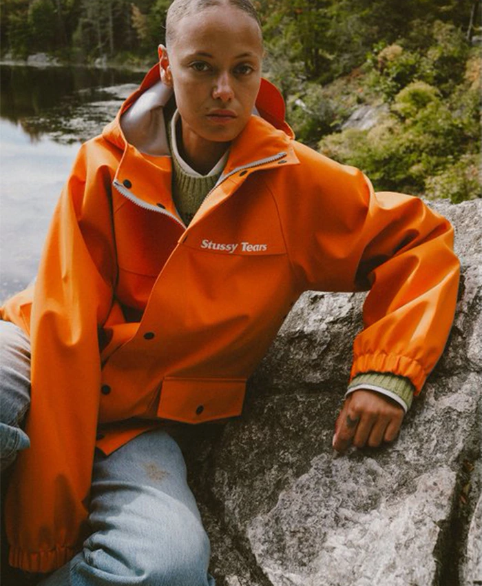 Stüssy x Denim Tears Orange Hooded Jacket