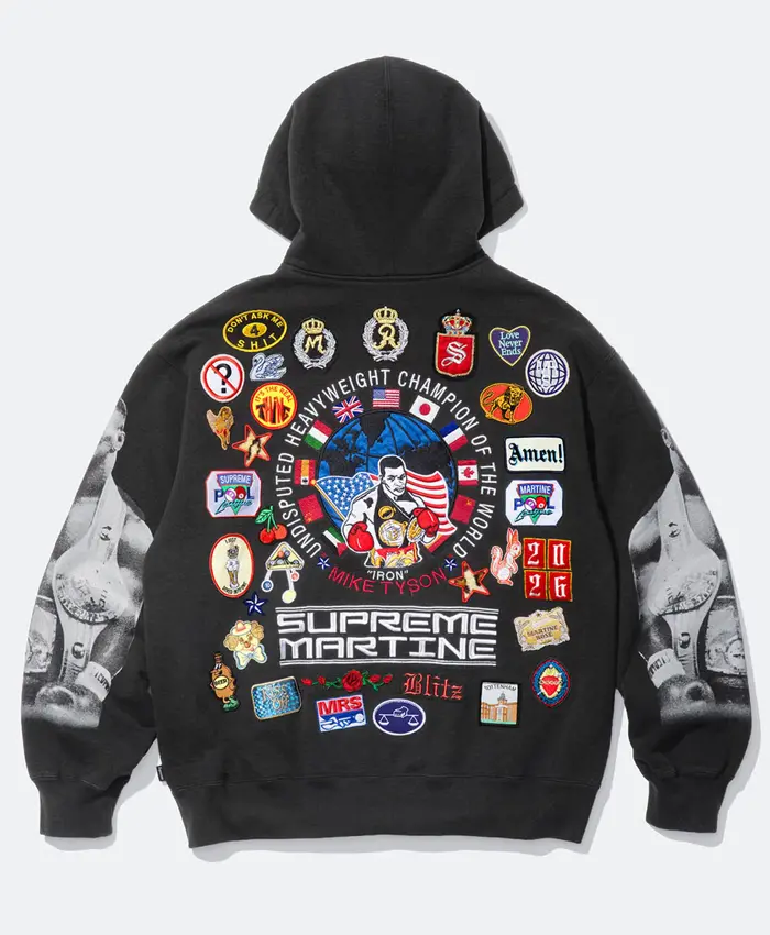 Supreme Martine Mike Tyson Black Hoodie
