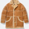 Supreme x Martine Rose Jeff Hamilton Shearling Coat Tan