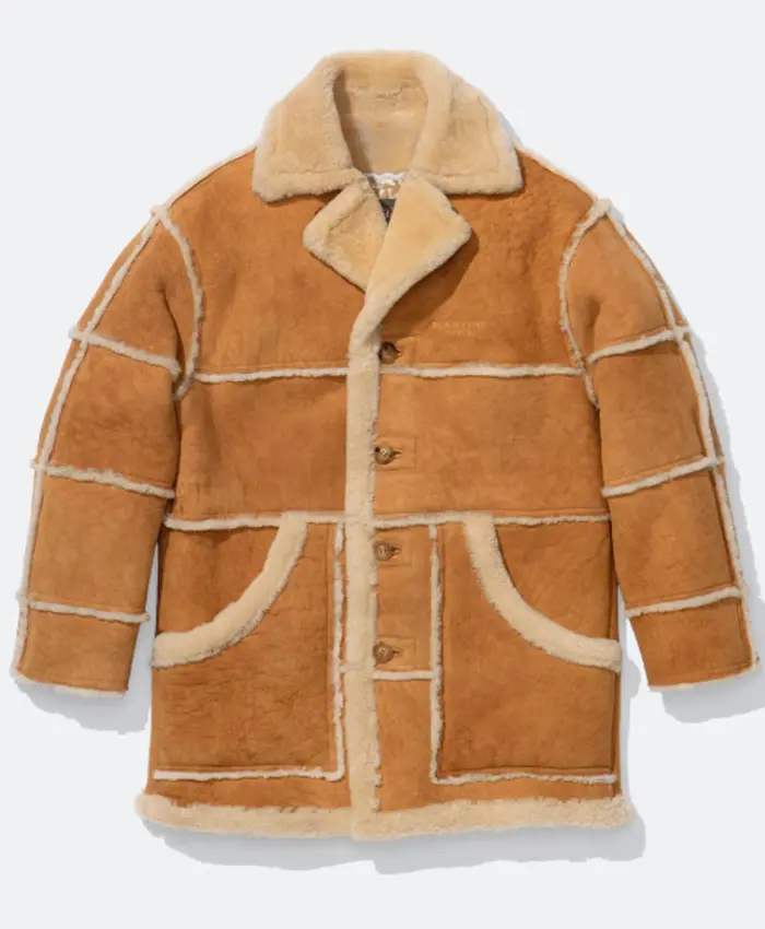 Supreme x Martine Rose Jeff Hamilton Shearling Coat Tan
