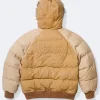 Supreme x Timberland Suede Leather Puffer Jacket With Fur Hooded Collar