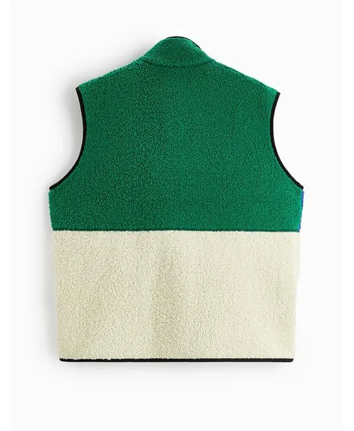 Taivion Leandré TV Series Route 187 2026 Devon Coleman Multicolor Shearling Vest Back