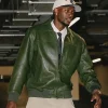 Tammy Abraham Birthday Green Leather Bomber Jacket