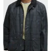 Taylor Bloom TV Series Line of Fire 2026 Russ Hollingsworth Navy Blue Plaid Jacket