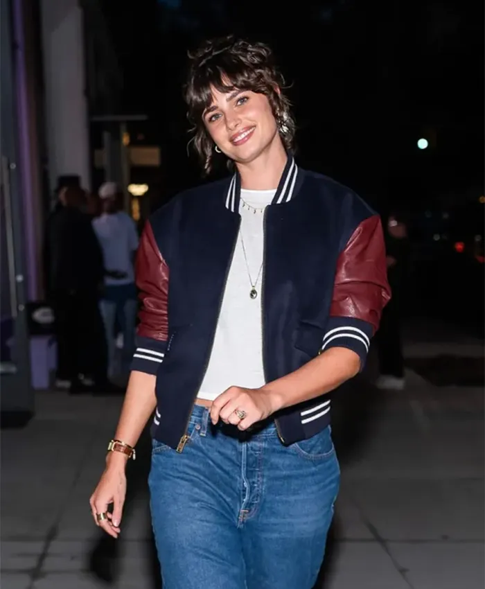 Taylor Hill Good American Opening Varsity Jacket