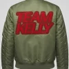 Team Kelly Clarkson The Voice S30 Olive Green Bomber Jacket Back