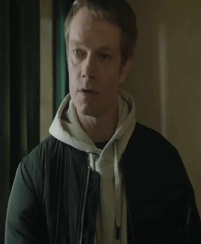 The Institute S02 Nolan Reeves Black Bomber Jacket