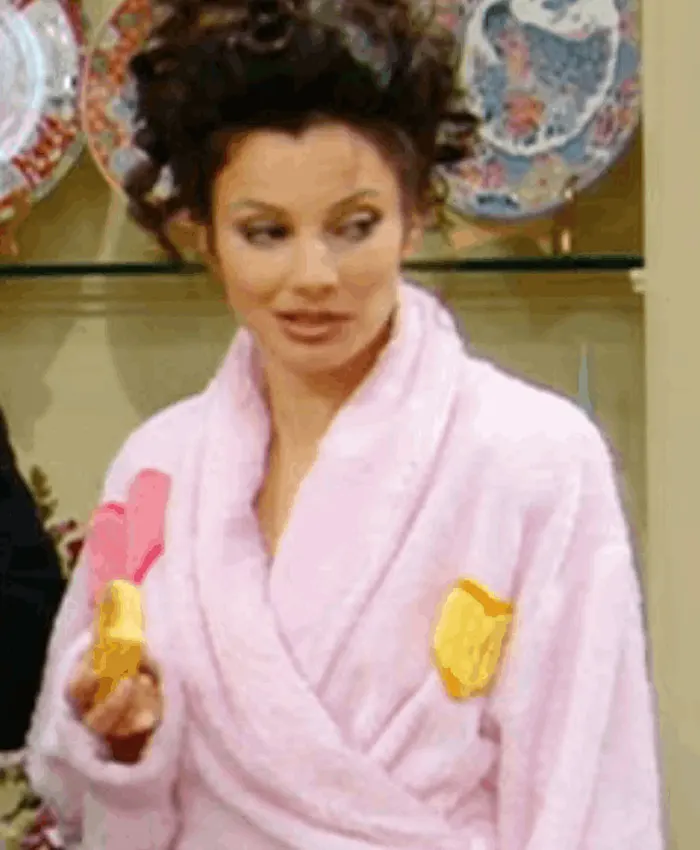 The Nanny Fran Drescher Pink Hearts Robe