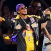The R&B Tour Usher Lakers Leather Varsity Jacket