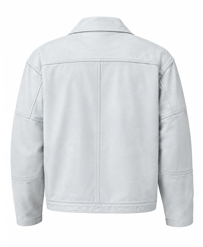 The Shards Terry Schaffer Biker Leather Jacket Back
