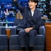 The Tonight Show Starring Jimmy Fallon 2026 Jimin Navy Blue Cotton Canvas Jackat On Sale