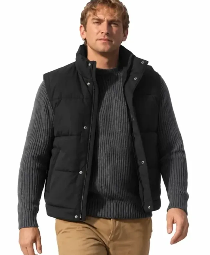 Thomas Bauer You Cant Leave Black Puffer Vest