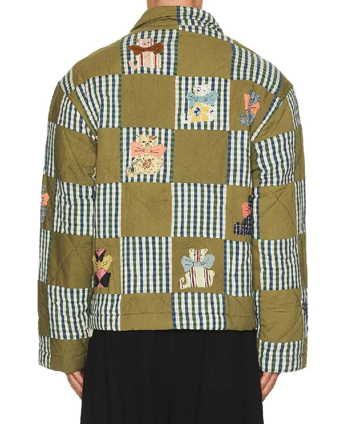 Timothy Simons TV Series Nobody Wants This S03 Olive Patchwork Jacket Back