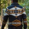 Tyler Hynes Movie I’ll Be Seeing You 2026 Mark Appleyard Aztec Print Cardigan Back