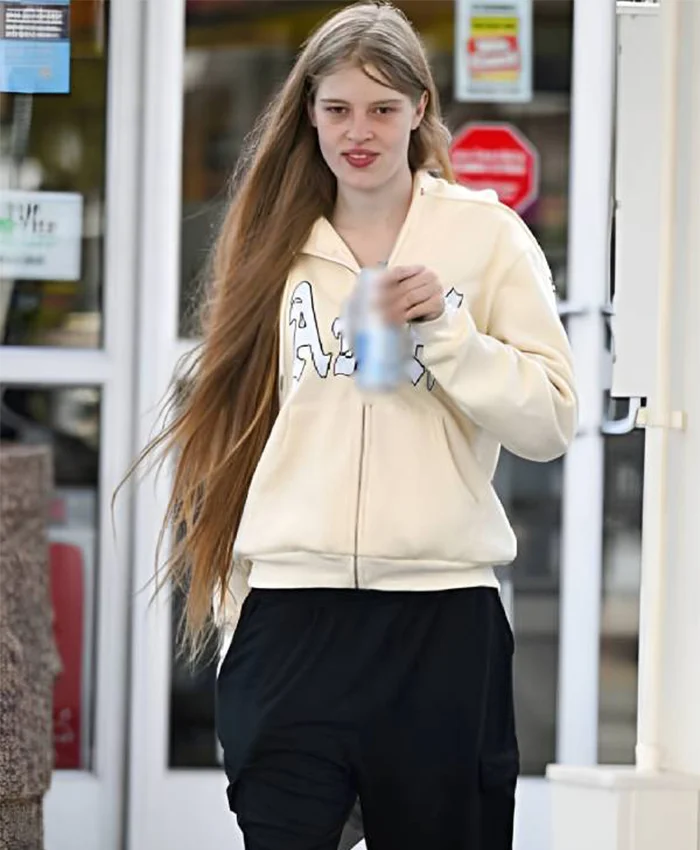 Vivian Jenna Wilson Beige Hooded Jacket