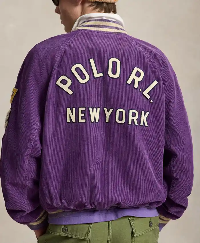 WNBA-Atlanta-Dream-vs-Golden-State-Valkyries-Finals-Game-6-Young-Dro-Corduroy-Purple-Letterman-Jacket-back-view