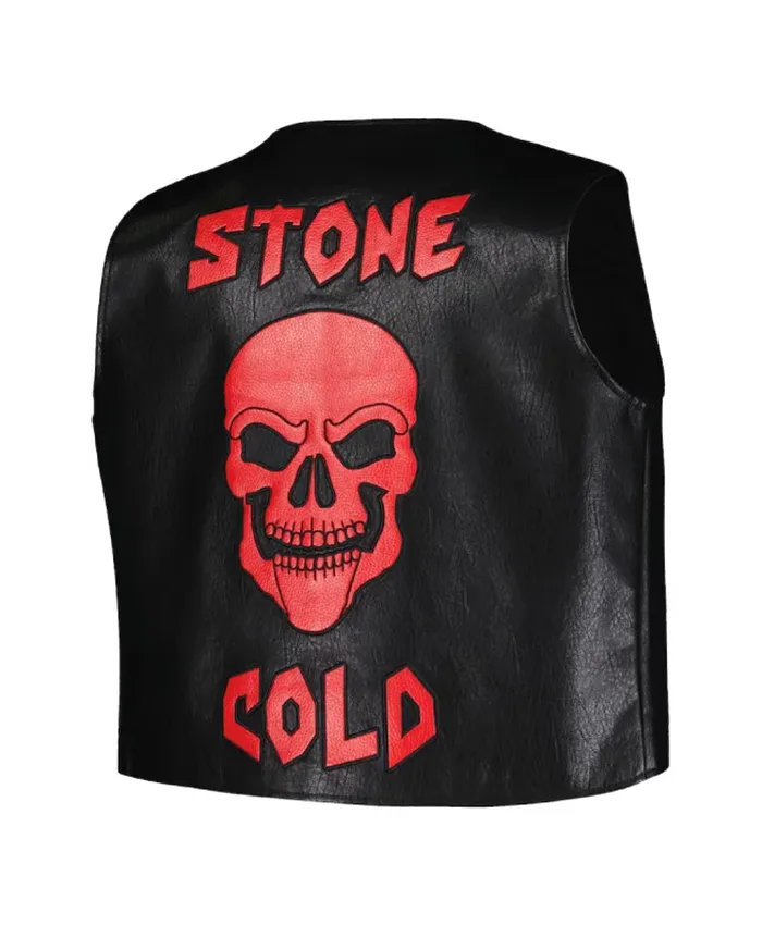 WWE Steve Austin Don’t Trust Anyone Stone Cold Leather Vest On Sale