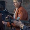 Williams TV Series Black Doves 2026 Ella Lily Hyland Orange Bomber Jacket