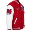 Yearners Hockey League Chenille Red and White Varsity Jacket Side