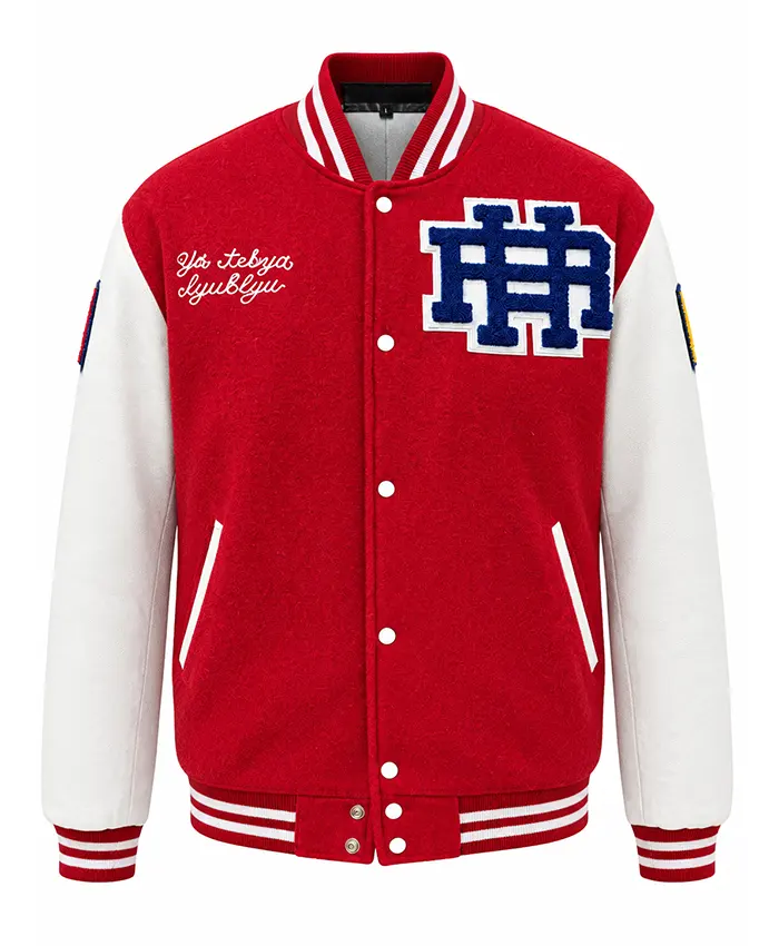 Yearners Hockey League Chenille Varsity Jacket Front