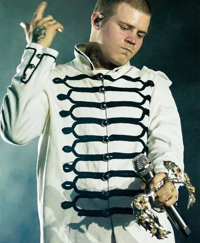 Yung Lean White Military Jacket