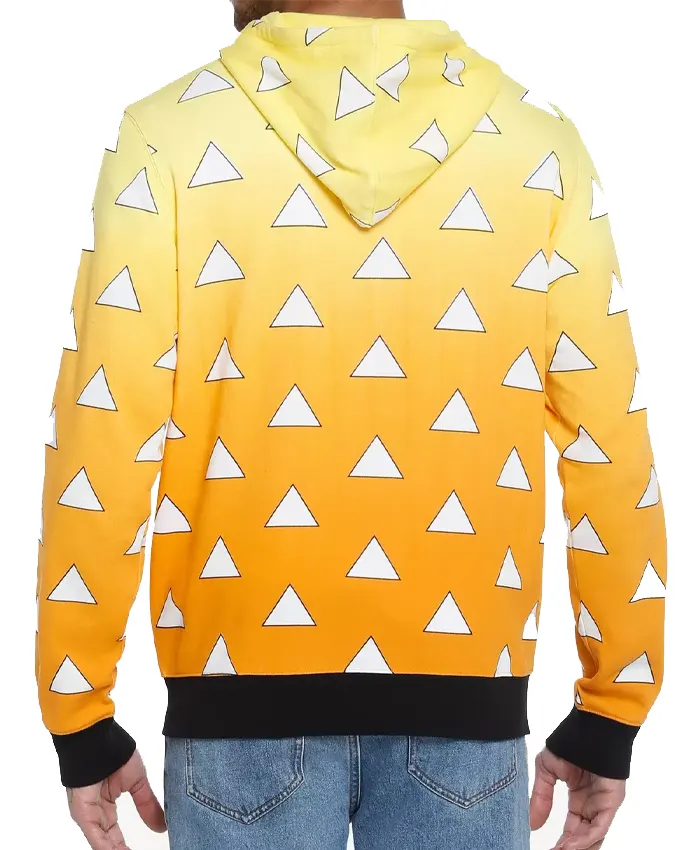 Zenitsu Demon Slayer Hoodie Back