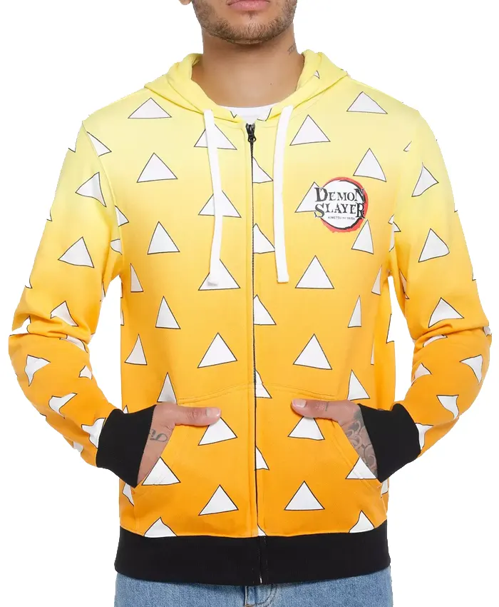 Zenitsu Demon Slayer Hoodie Full Zip Up