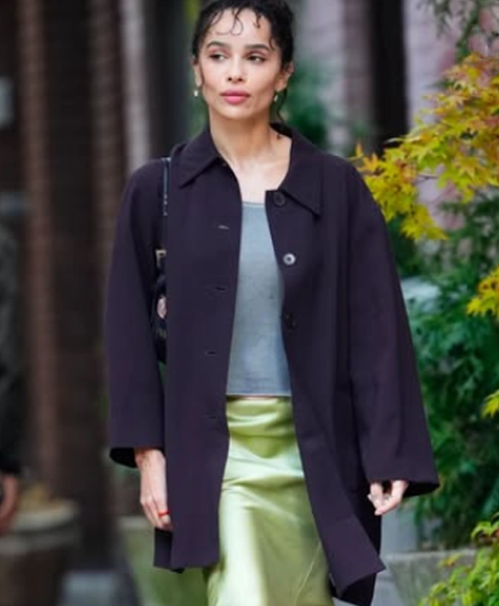 Zoe Kravitz NYC 2026 Black Coat